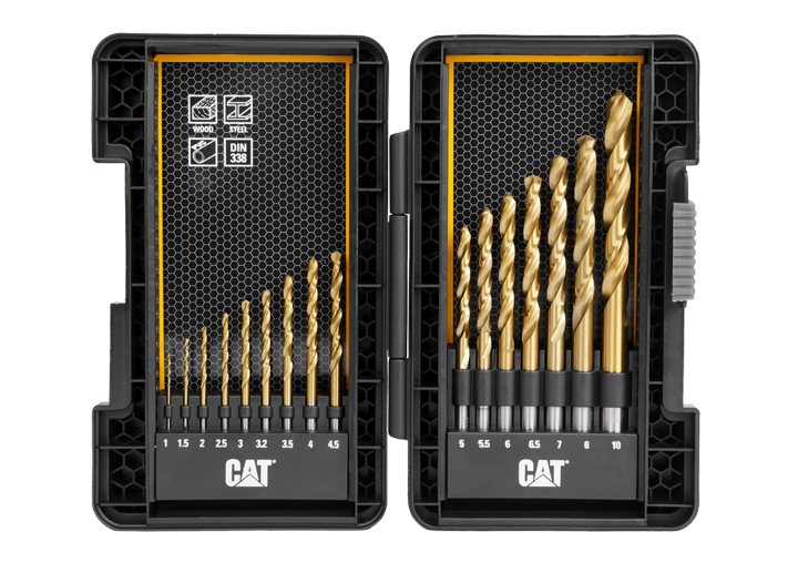 DA02901 Kit Brocas HSS Revestidas Titanio 16pcs CAT Power Tools Angola