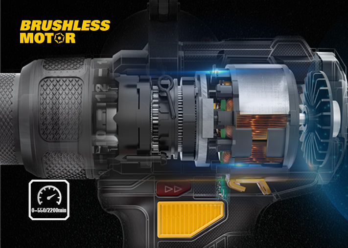 DX13 - 18V Aparafusadora de Impacto Brushless 13mm - 80 N.M